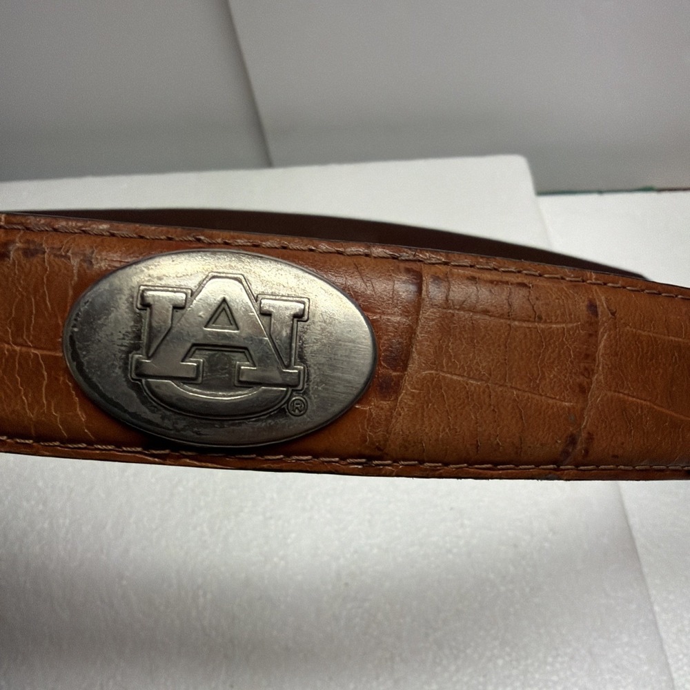 Genuine Full Grain Leather ZEP-PRO AUBURN TIGERS BELT 34